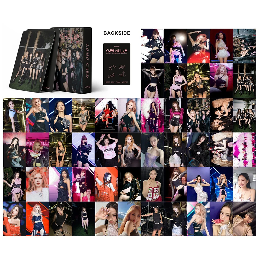 NEW 55Pcs/ Kpop Set For Black and Pink Album BORN PINK Photocards JISOO JENNIE LISA ROSE Collectible LOMO Card Set