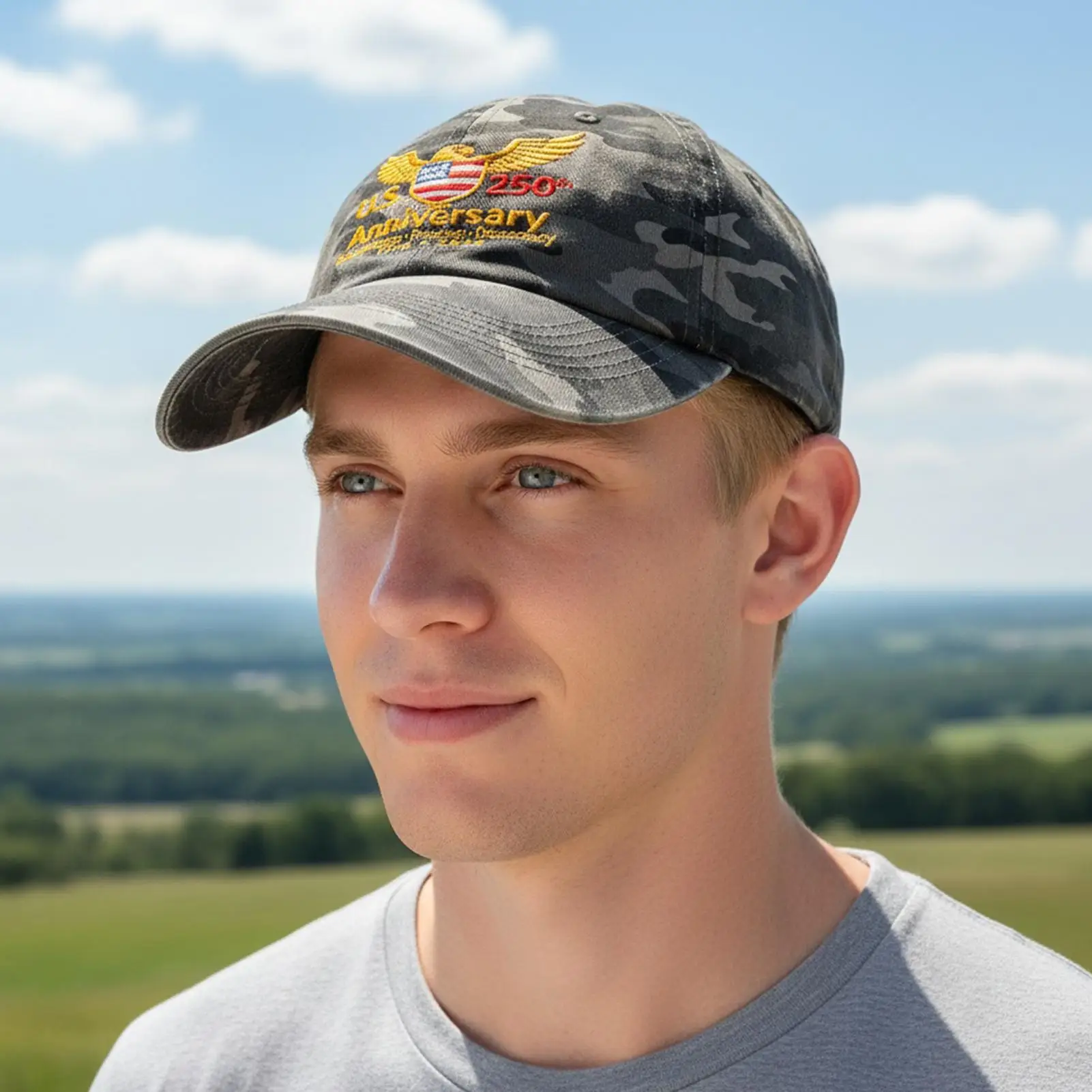 

Baseball Hats For Men American 250th Eagle Headwear Commemorative Patriotic Truck Hat For Adults Men Outdoor Sports Travel