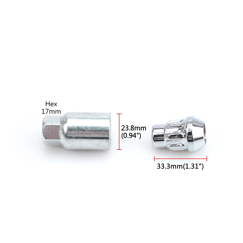 car safety birlos 2Key 4 Anti Theft Locking Nuts Wheel Nuts Lug 60 degree rim safety nut For Chevrolet Mitsubishi Mazda Kia