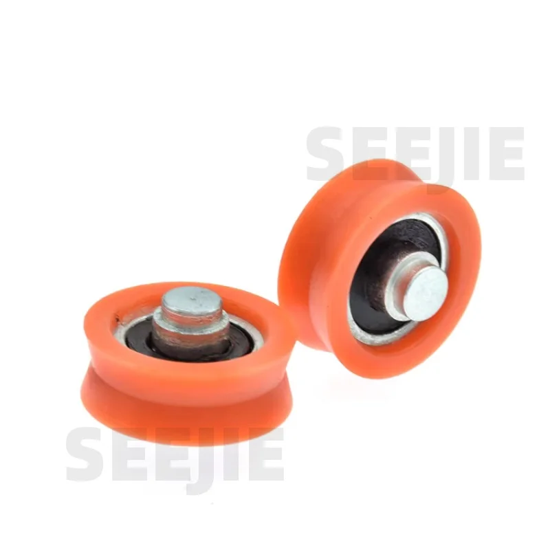 8Pcs  6x21x8mm door and window pulley V groove wheel nylon plastic wheel belt shaft rod shaft bearing wheel