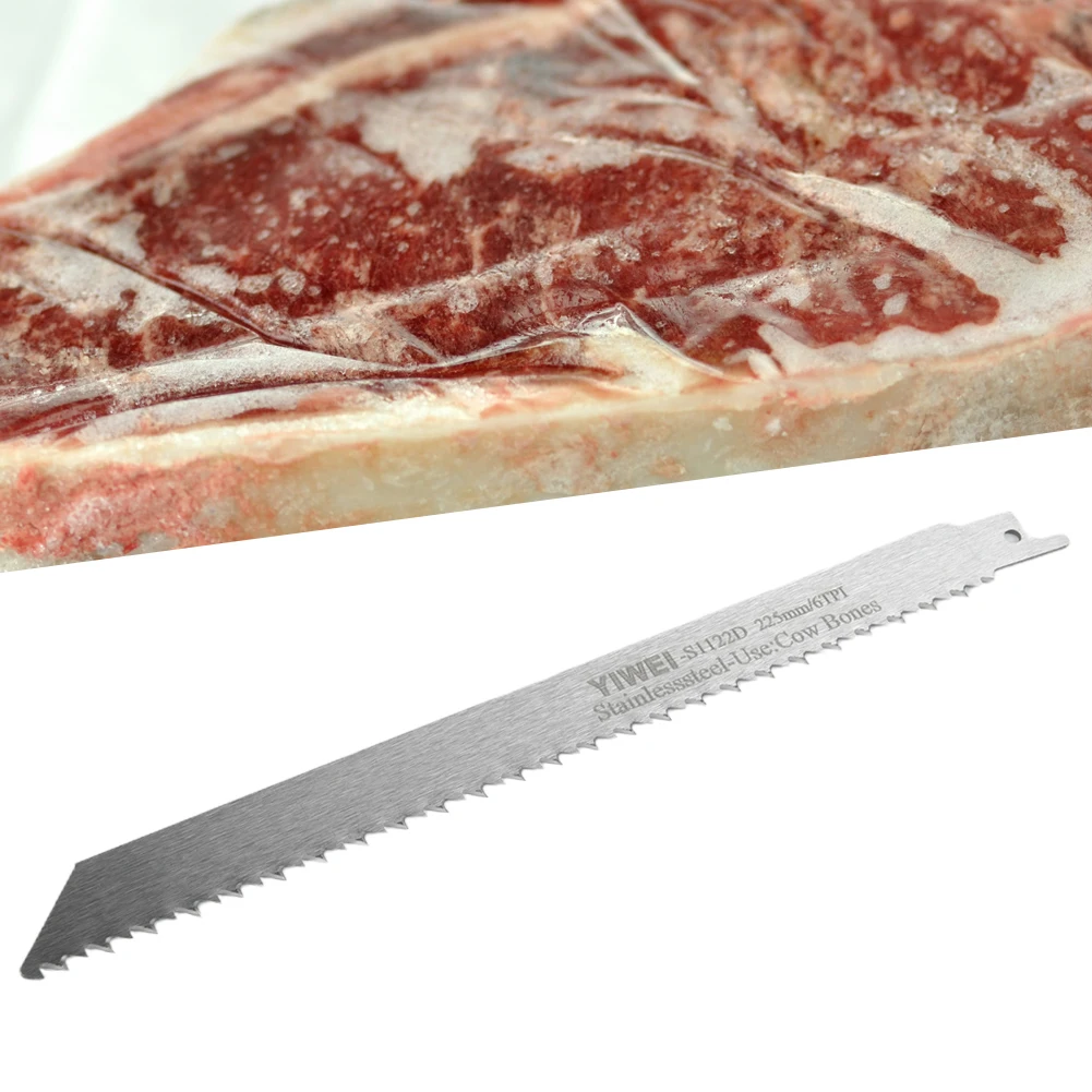 Saw Saw Blade 225mm/8.85in 6TPI Firm And Stable S1122D Silver Stainless Steel For: Cutting Bone Meat Brand New