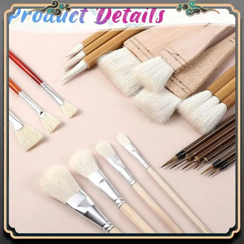 

ASMA-Glaze Brushes For Pottery Wool Bristle Art Paintbrushes For Acrylic Blending Watercolor For Artists Students