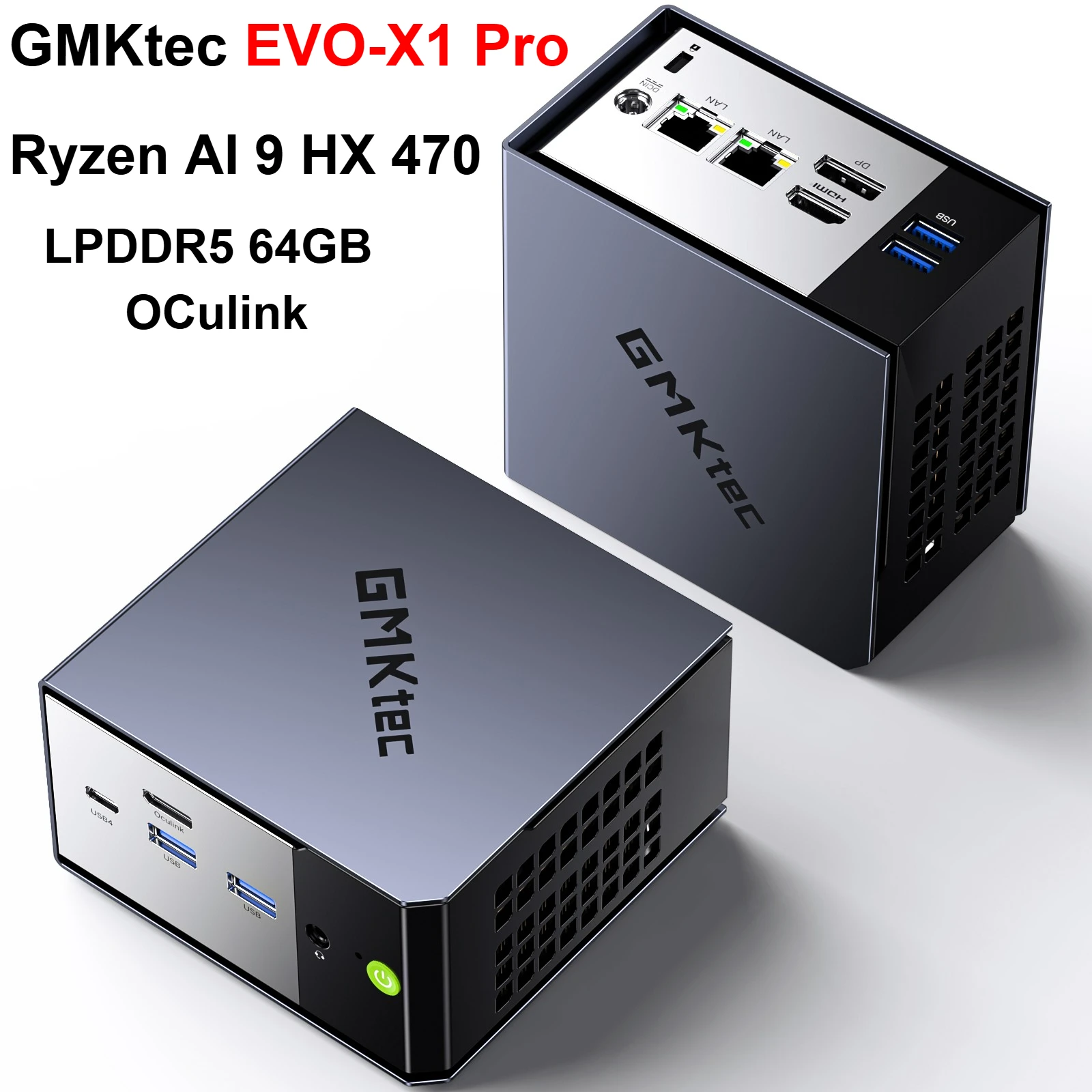 GMKtec EVO-X1 Pro Powerful AI PC Ryzen AI 9 HX 470 Windows 11 Pro