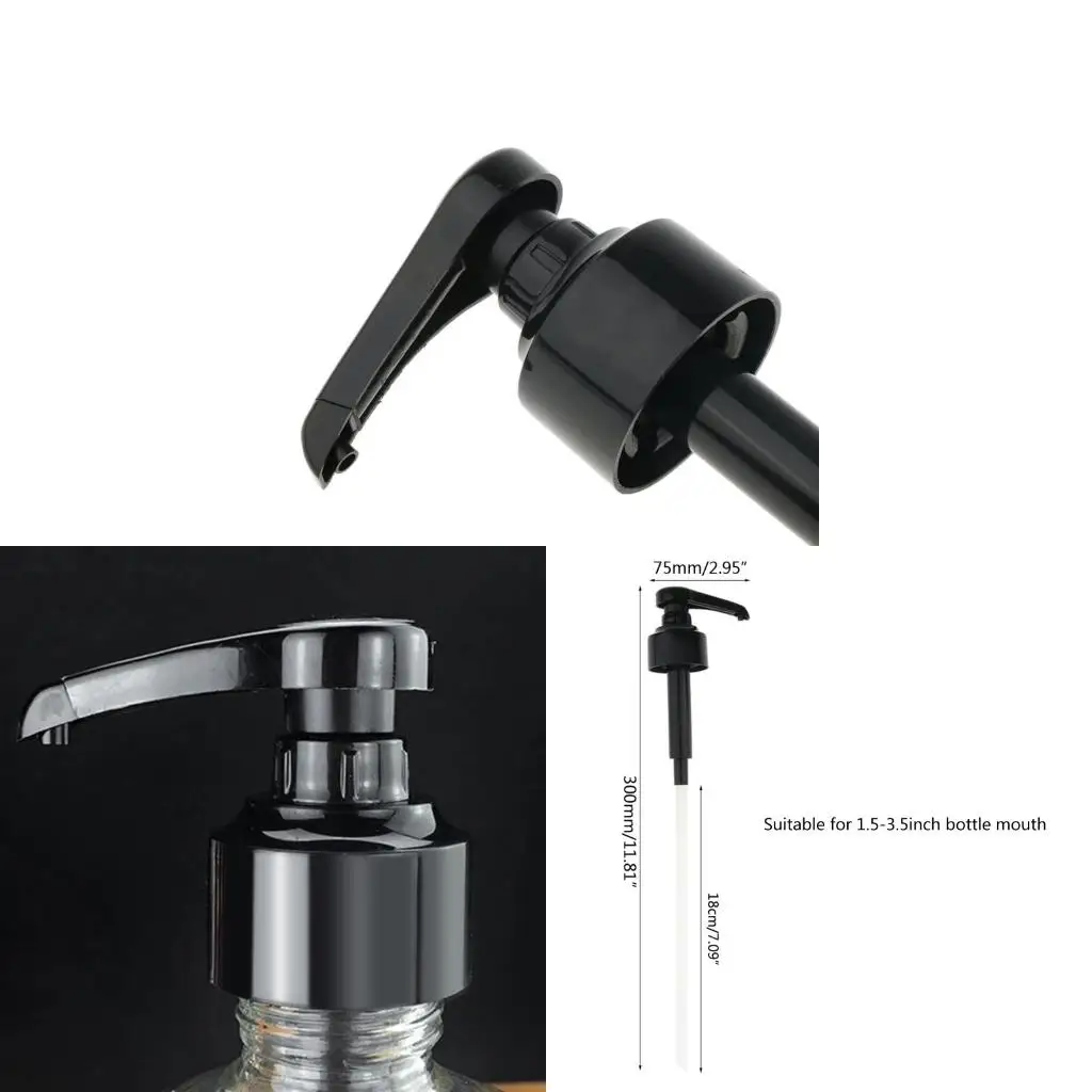  4 Pieces Coffee Dispenser Syrup Pump Black Liquid Dispenser Plastic Material