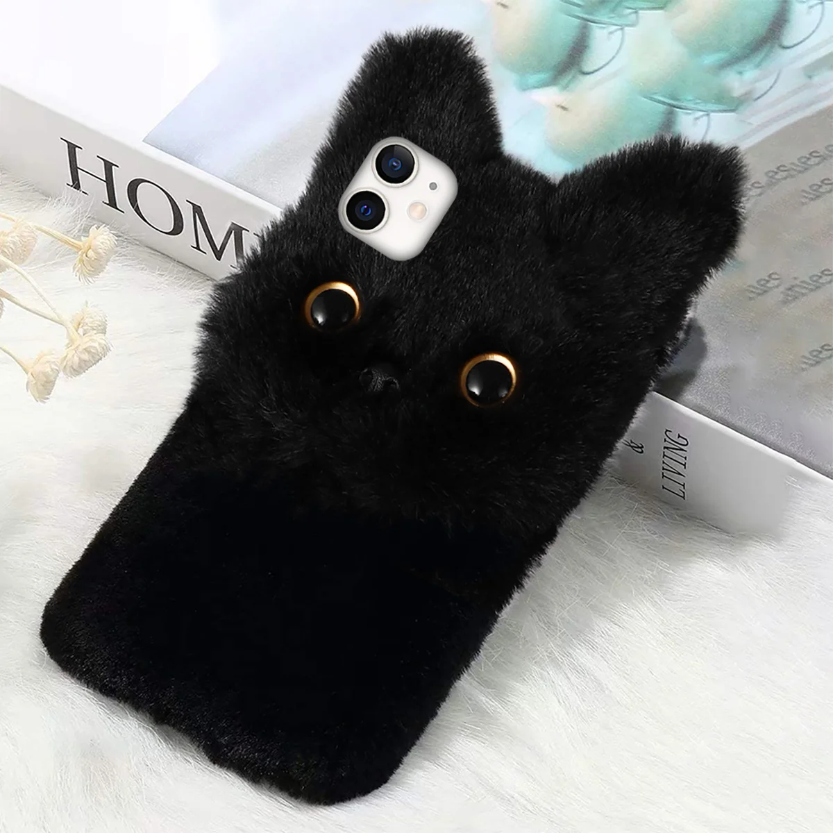 Cellphone Cover Protector Cases Plush Protective Shell Phones Decorative Fluffy