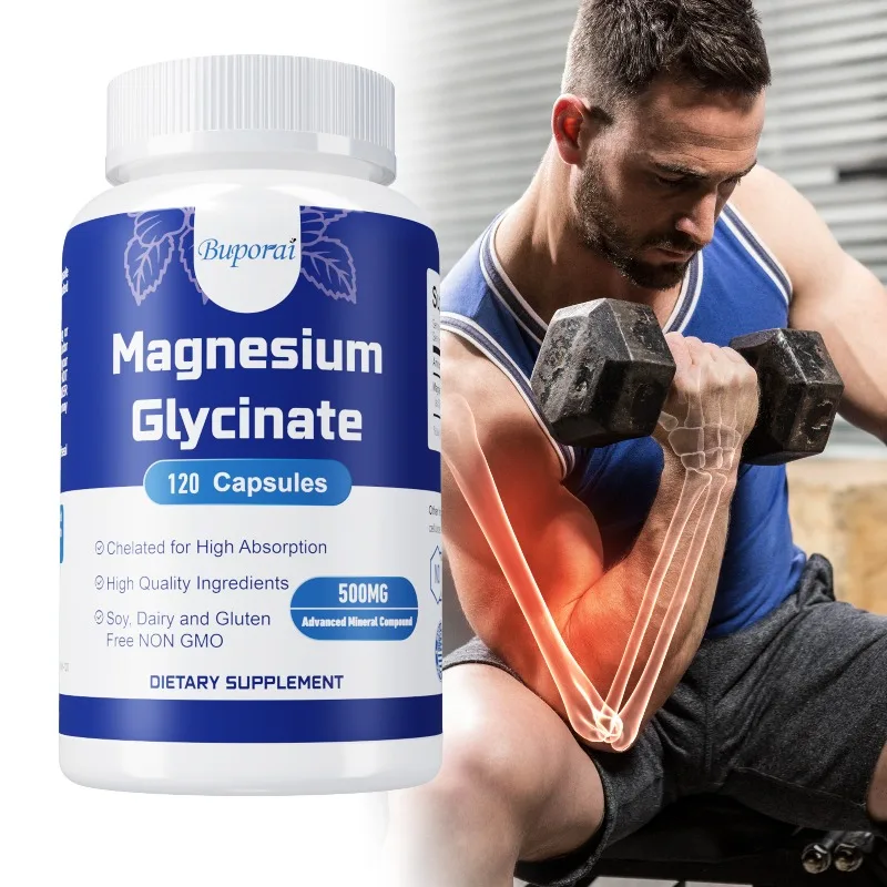 

Глицинат магния — улучшает здоровье сердечно-сосудистой системы, снижает стресс и способствует здоровью сна, росту мышц.