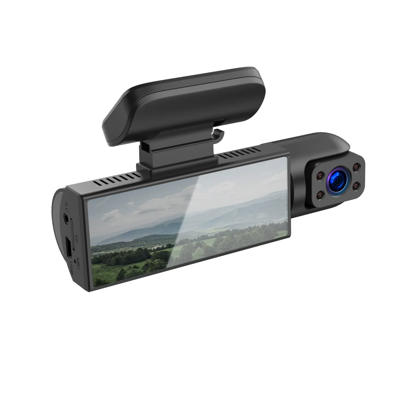 M8 3 Channel HD 1080P Car DVR Camera Simultaneous Recording for Taxi Truck Security Black - Dual Camera(front+back)WIFI