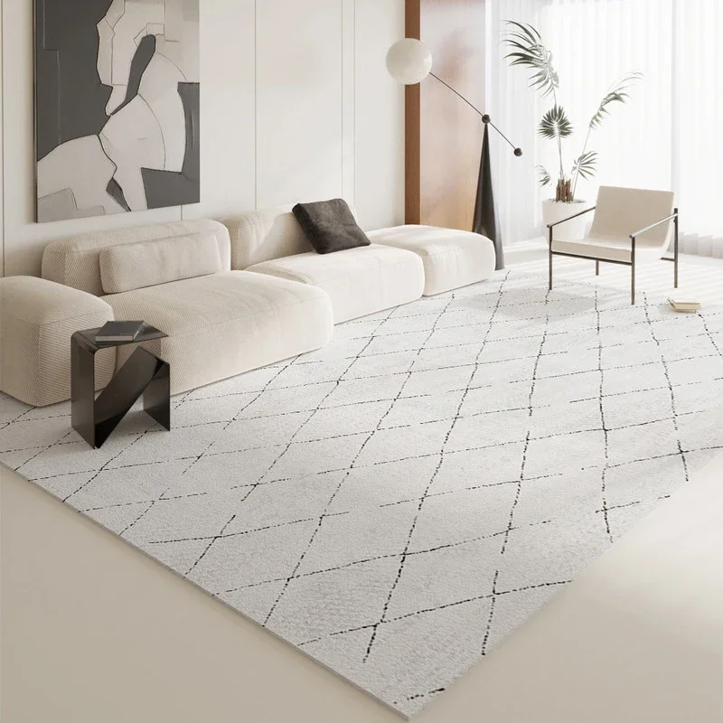 

Modern Nordic Living Room Carpet Simple Coffee Table Rug Machine Washable Bedroom Carpets Soft and Comfortable Cloakroom Rugs