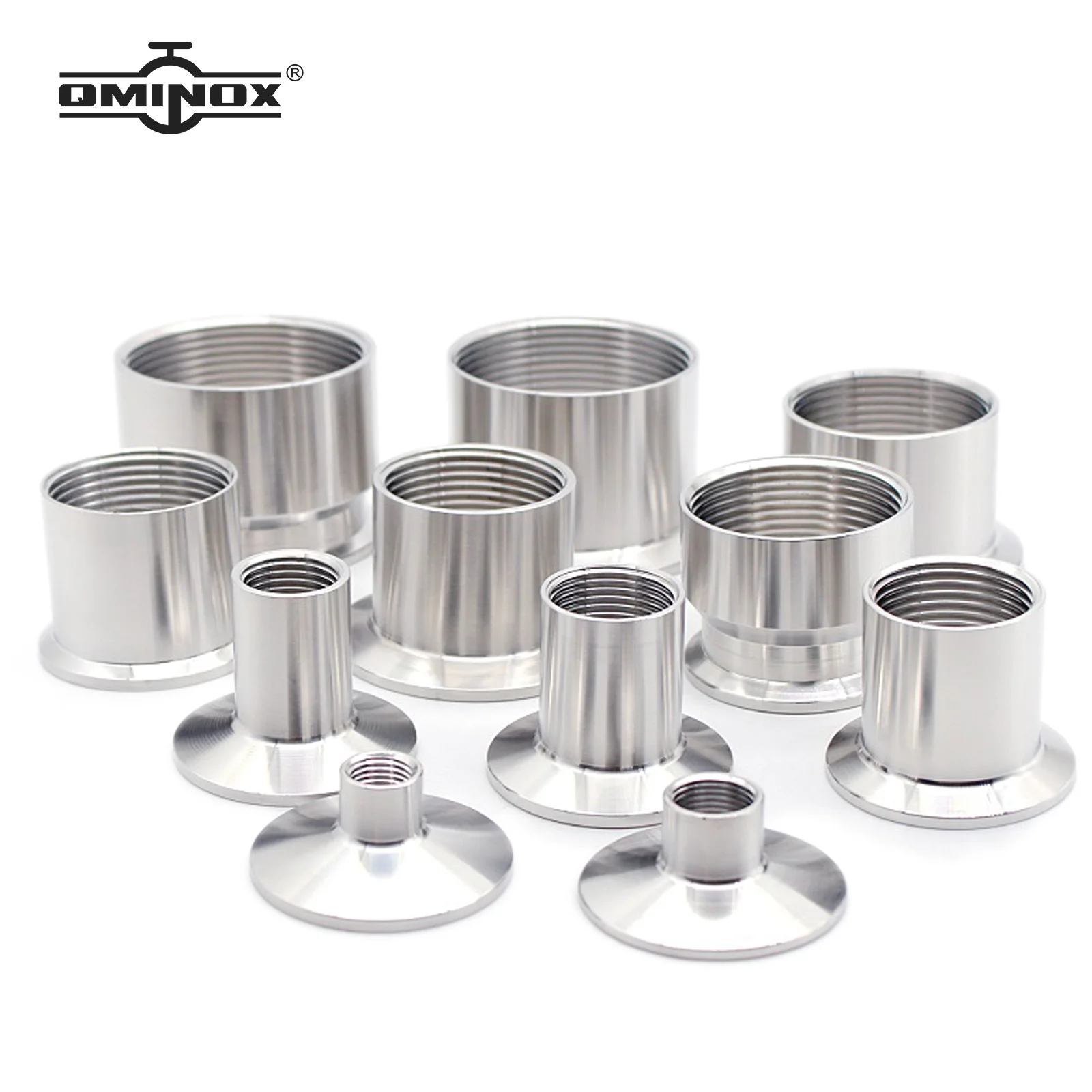 

1/8" 1/4" 1/2" 3/4" 1" 1-1/4" 2" SS 304 316 Sanitory Stanless Steel Tri clamp adapter with BSPT Female thread Pipe Fittings