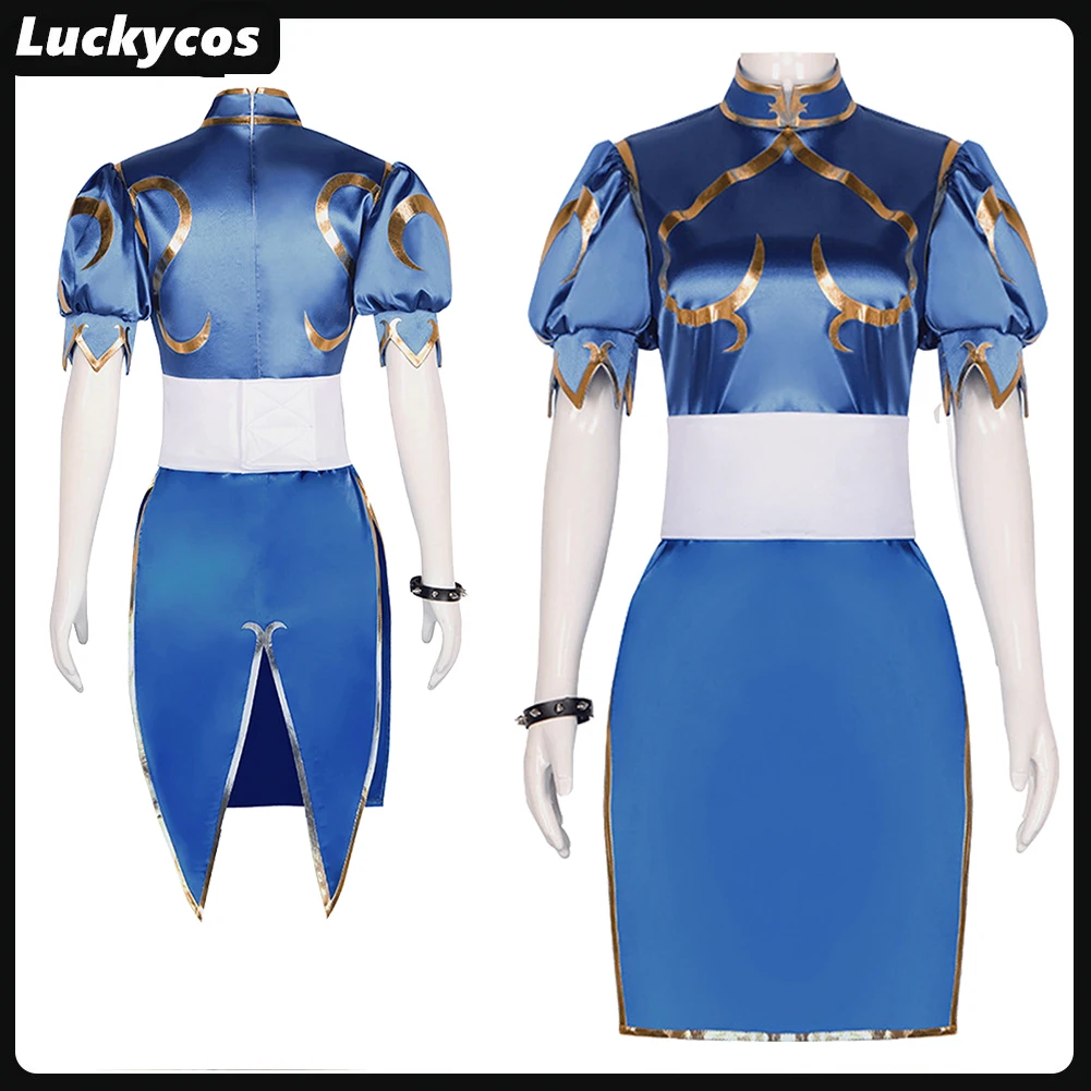 

Костюм для косплея для взрослых и женщин Chun Li Fantasia Fighter Cheongsam, платье, наряды на Хэллоуин, карнавал, маскировка, вечерние женский костюм