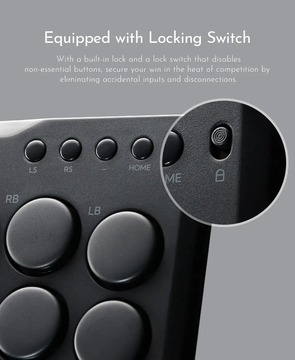 Haute42 Arcade Joystick Hitbox Leverless Controller Fight Sticks For PC / Ps4 /Switch Mini Hitbox Fighting Game Arcade Stick