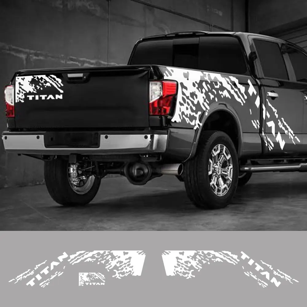 

Pickup Body Side Stickers For Nissan Titan S SL SV Truck Graphics Splash Grunge Decor Decal Trunk Vinyl Covers Auto Accessories