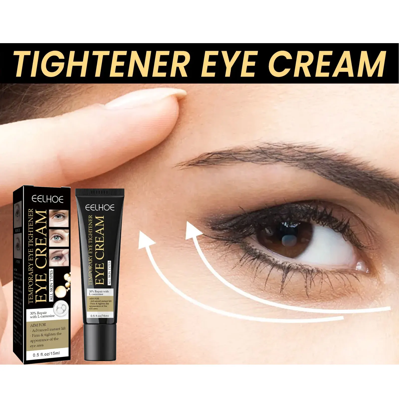 EELHOE Eye Cream Balm Dark Circles Eye Bags Remover Reduce Puffiness Lifting Fine Lines Moisturizing Instant Firming Eye Cream