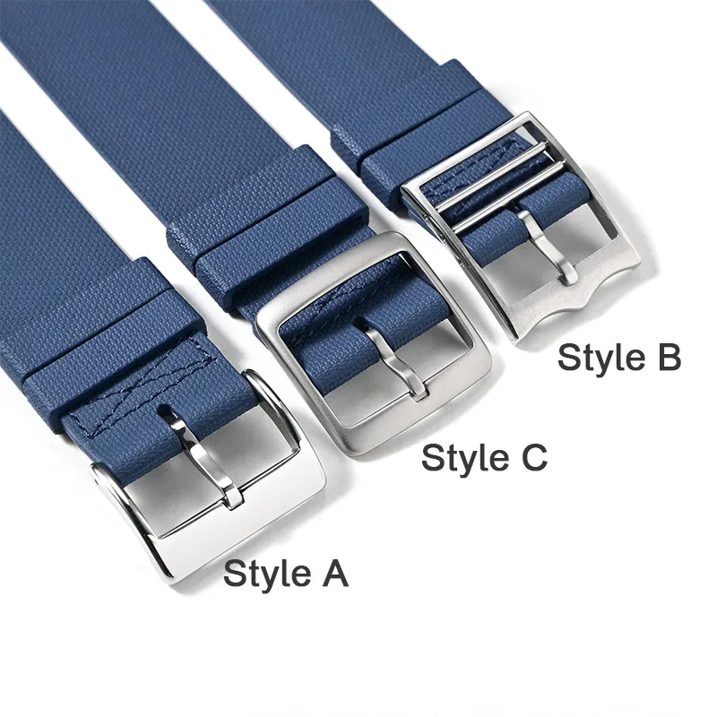 فلورو المطاط حزام 20 مللي متر 21 مللي متر 22 مللي متر قطعة واحدة FKM العسكرية الرجال الرياضة حزام (استيك) ساعة ل سايكو أوميغا رولكس الغوص العالمي سوار #5