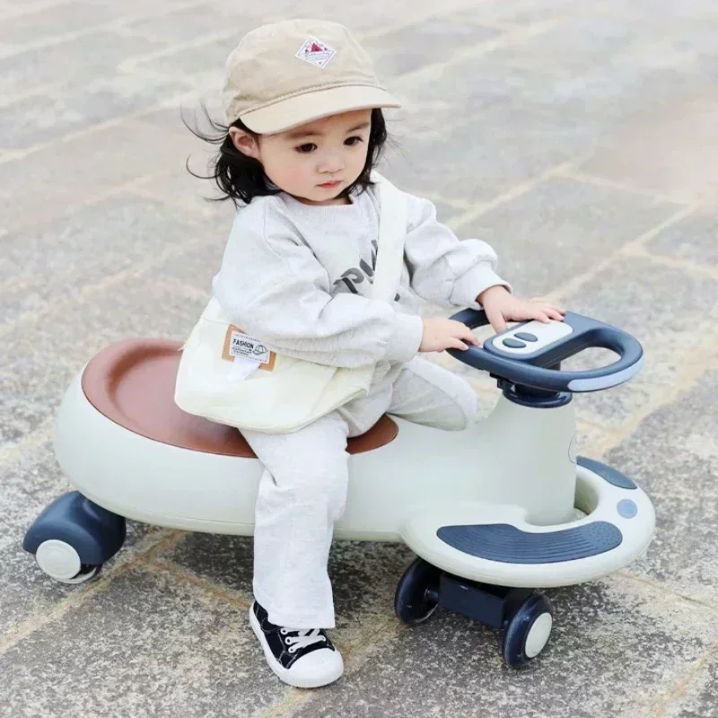 Children's Twister Car Baby Walker 1-8 Years Old Baby Twist Scooter Sliding Swing Toys Car Anti-rollover Silent Wheel Yo-yo Car