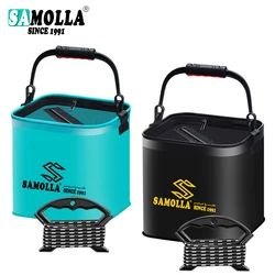 Cubo de pesca con cebo vivo, bolsa plegable portátil para acampar al aire libre, EVA, protección de peces, tanque de agua, aparejos de Camping