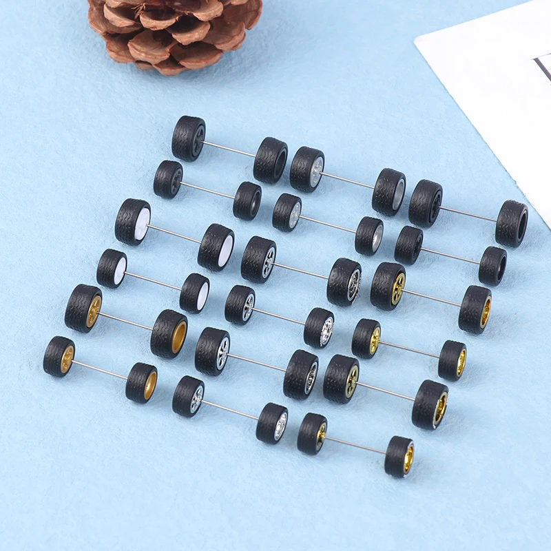1Set 1/64 Alloy Car Staggered Front Small Rear Large Wheel BSC-D Serie 10.8mm+12.8mm For Hot Wheel