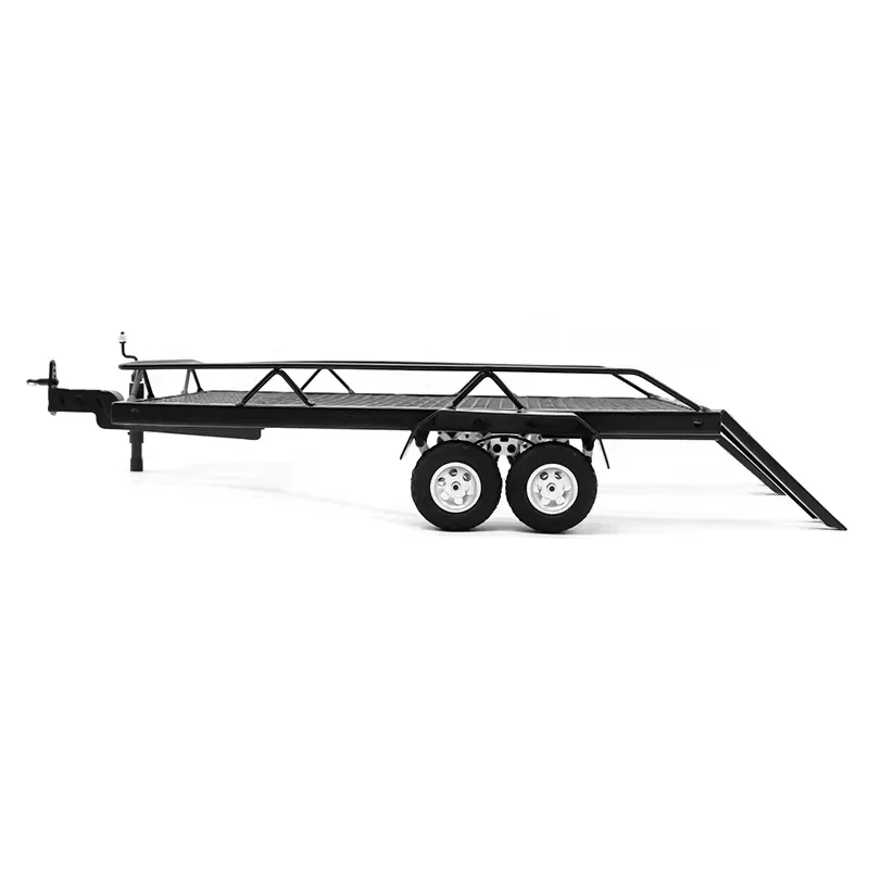 Metal Trailer for 1/18 1/24 RC Car Crawler Axial SCX24 Jeep Gladiator TRX4M