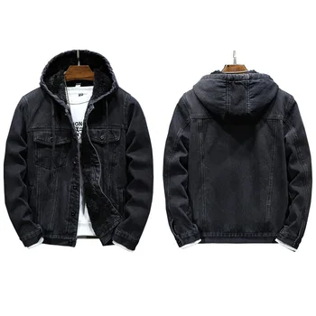 Thicker Winter Jacket Men Warmer Hooded Denim Lambswool Hooded and Padded Denim Jacket Imitation Lamb Wool Fleece Mens Clothes 5