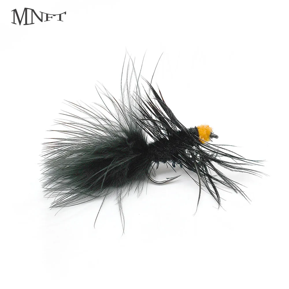 MNFT 6 Stück Wooly Bugger Streamer Angeln Fliegenköder Salzwasser Fliegenbindehaken Forellenfliegen Köder