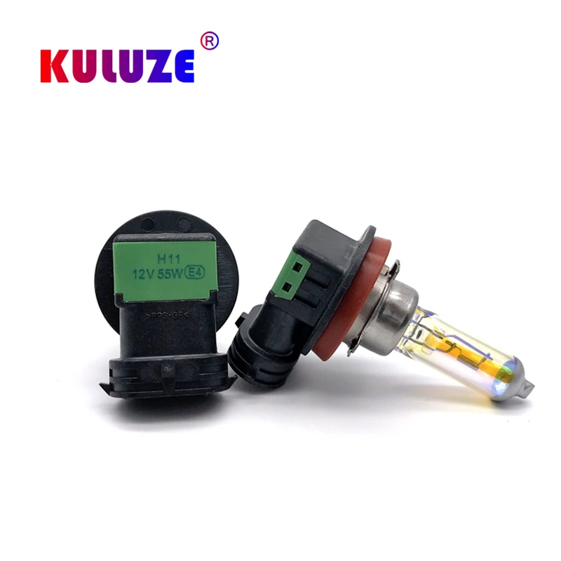 

2Pcs H11 Headlamp 2300K PGJ19-2 Halogen Lamp Replace Upgrade 12V55W Super Yellow Rain And Fog Proof Light Car Bulbs