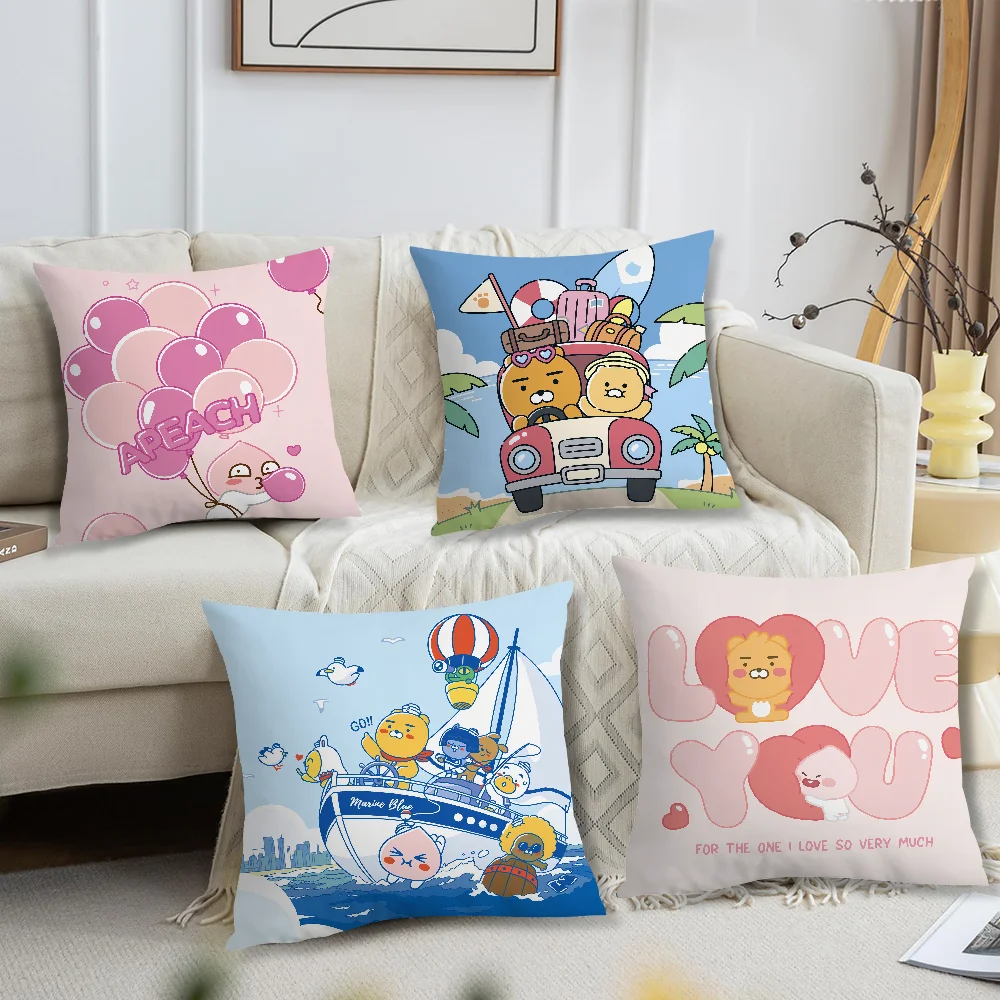 Cartoon K-Kakao F-Friends Cute Pillow Case Living Room Headboard Bedroom Office Cushion Cushion Sofa Nap Time