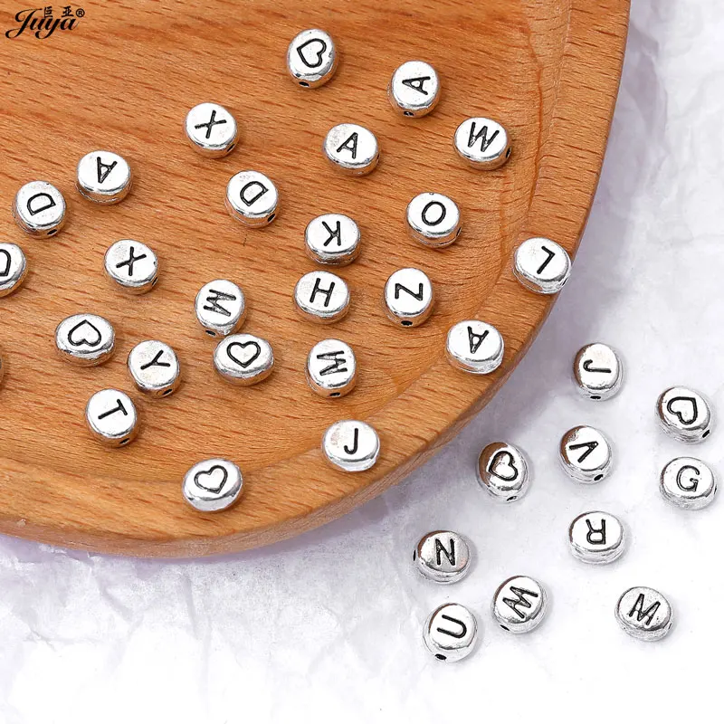 30 stücke-180 stücke verschiedene lose End abstands halter Perlen für Schmuck herstellung liefert DIY Perlen Handarbeiten Buchstaben Kreuz Perlen Zubehör – Detail 4