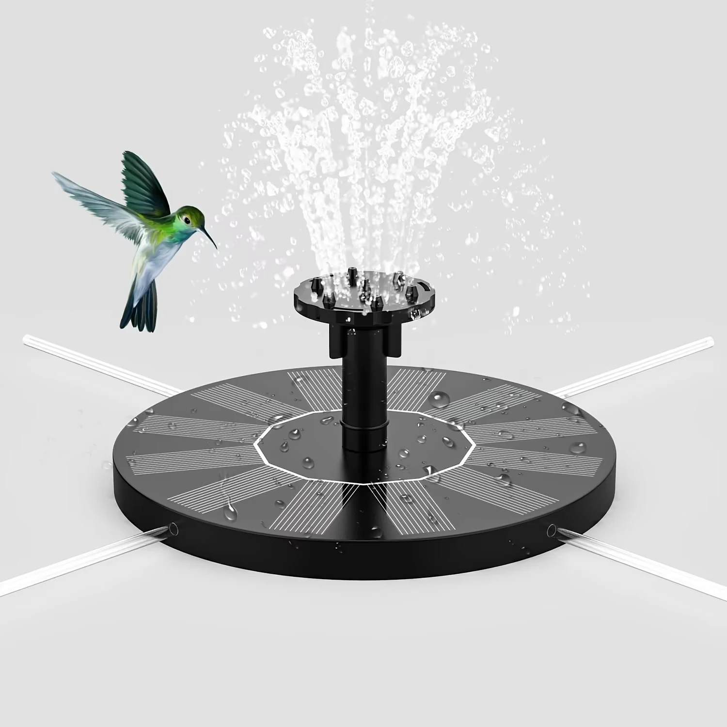 1.5W Solar Powered Floating Fountain Pump Kit 8 Nozzles Accessories, Eco-Friendly Solar Water Pump, Outdoor Garden Pond Swimming view 3