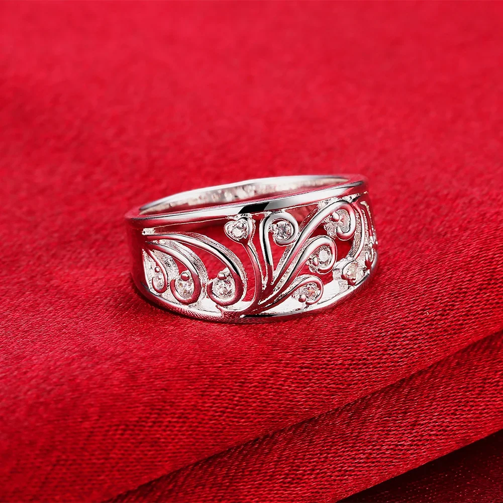 

Популярные кольца из стерлингового серебра 925 пробы с кристаллами для женщин, модные подарки для вечеринок, кольца с подвесками, свадебные и обручальные кольца, изысканные ювелирные изделия