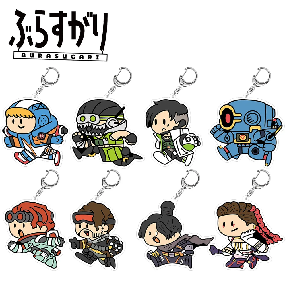 Guo Xiao Luo periférico de animé tienda AE Run Legends Octane Wattson balístico Crypto versión q llavero acrílico colgante regalos