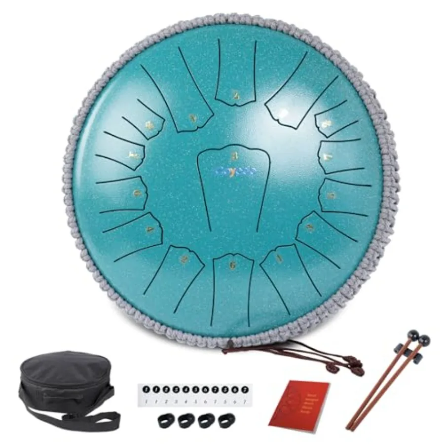 

Малахитовый стальной язычковый барабан (Rain Drum) для сада, 13/15 нот, в тональности Ре, с сумкой, для медитации