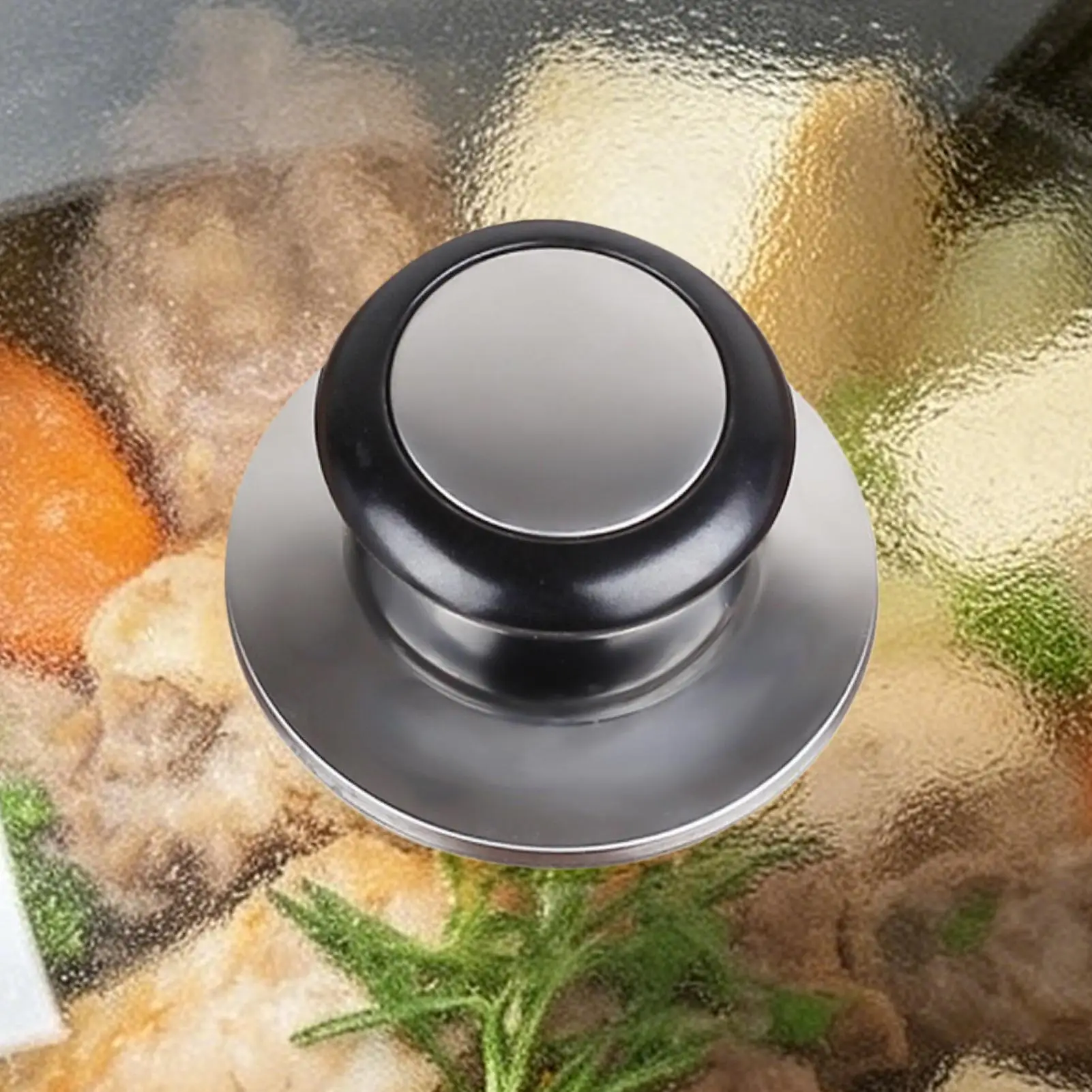 Pot Lid Handle Stainless Steel Pot Lids And Cover Knob Replacement Accessory For Skillet Slow Cooker Home Kitchen Restaurant