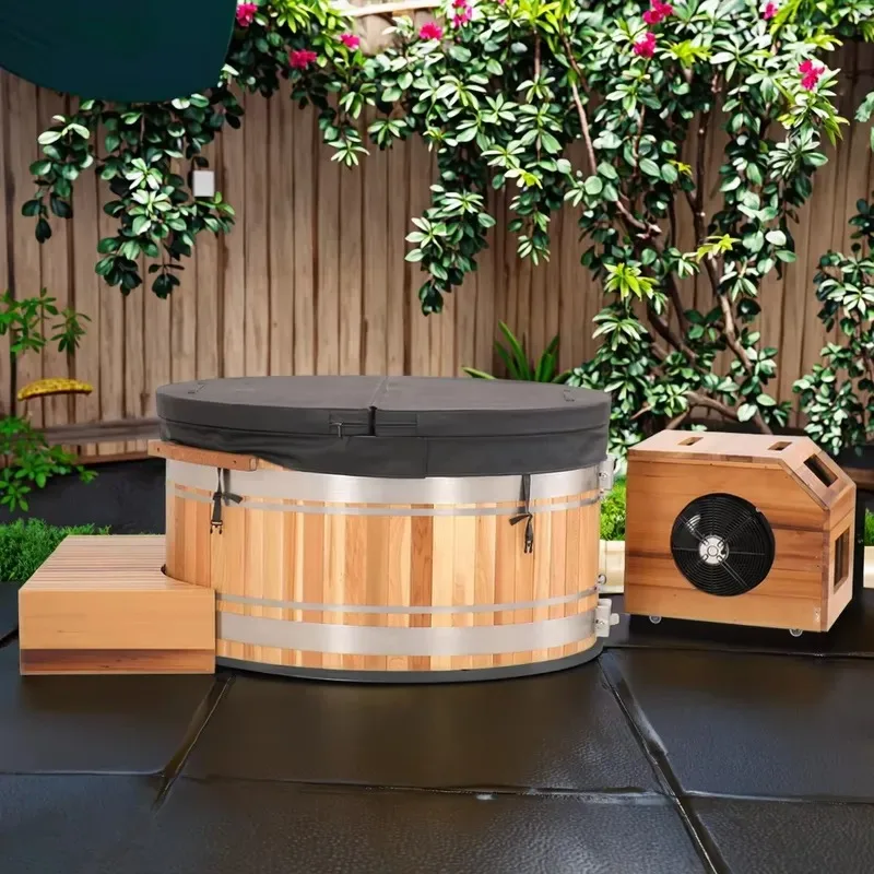 Smart Wi-Fi Control Modern 304 Stainless Steel Outdoor Portable Ice Bath Cold Plunge Pool with Cooler