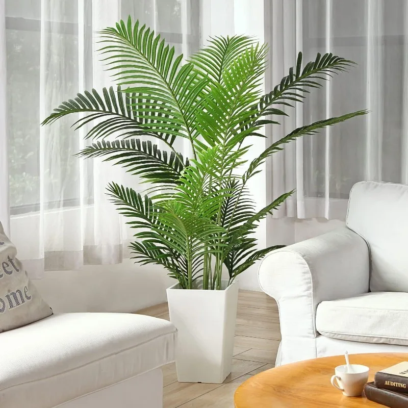 Artificial Areca Palm Plant Fake Palm Tree with Trunks Faux Tree for Modern Decoration Feaux Dypsis Lutescens Plants in Pot