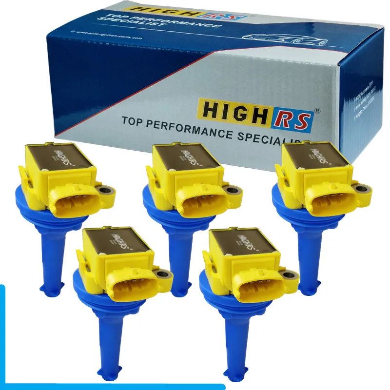 Ignition coil plug for Volvo B52 T5 C30 C70 S40 S60 S80 V50 V70 XC70 2.4L 2.5L 30713417 86778370 performance highrs