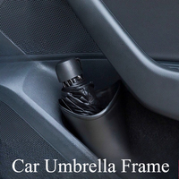 Car Umbrella Frame Car Rear Seat Umbrella Fixed Frame Umbrella Cover Storage Bucket Hook Clip Storage Box Waterproof Accessories