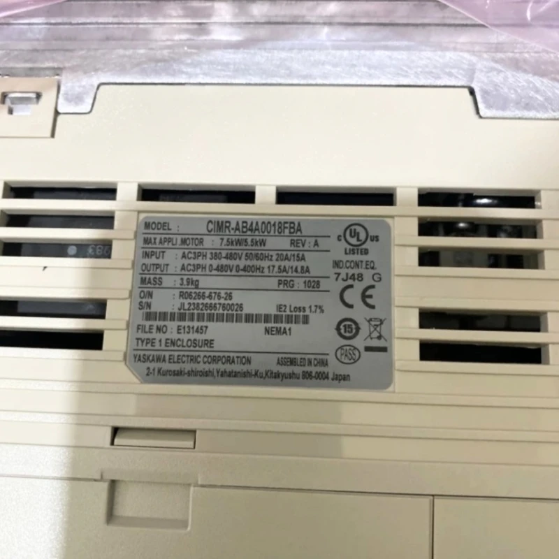 New In Box Yaskawa CIMR-AB4A0018FBA Inverter 1 Year Warranty