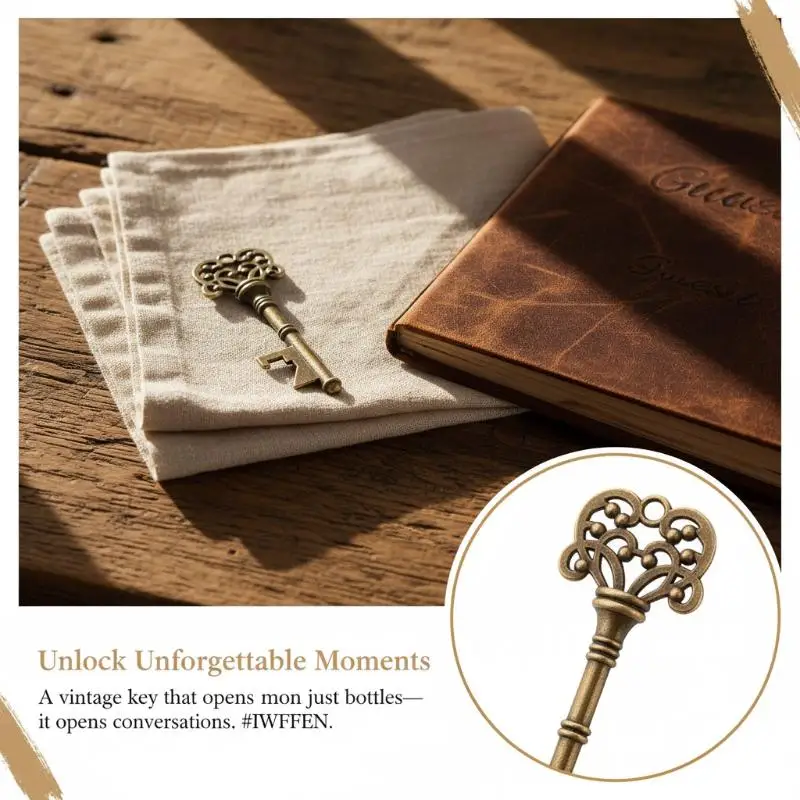 1Pcs Creative Portable Vintage Key Shaped Portable Vintage Alloy Key Shaped Keychain Beer Bottle Opener Keyring Bar Tools