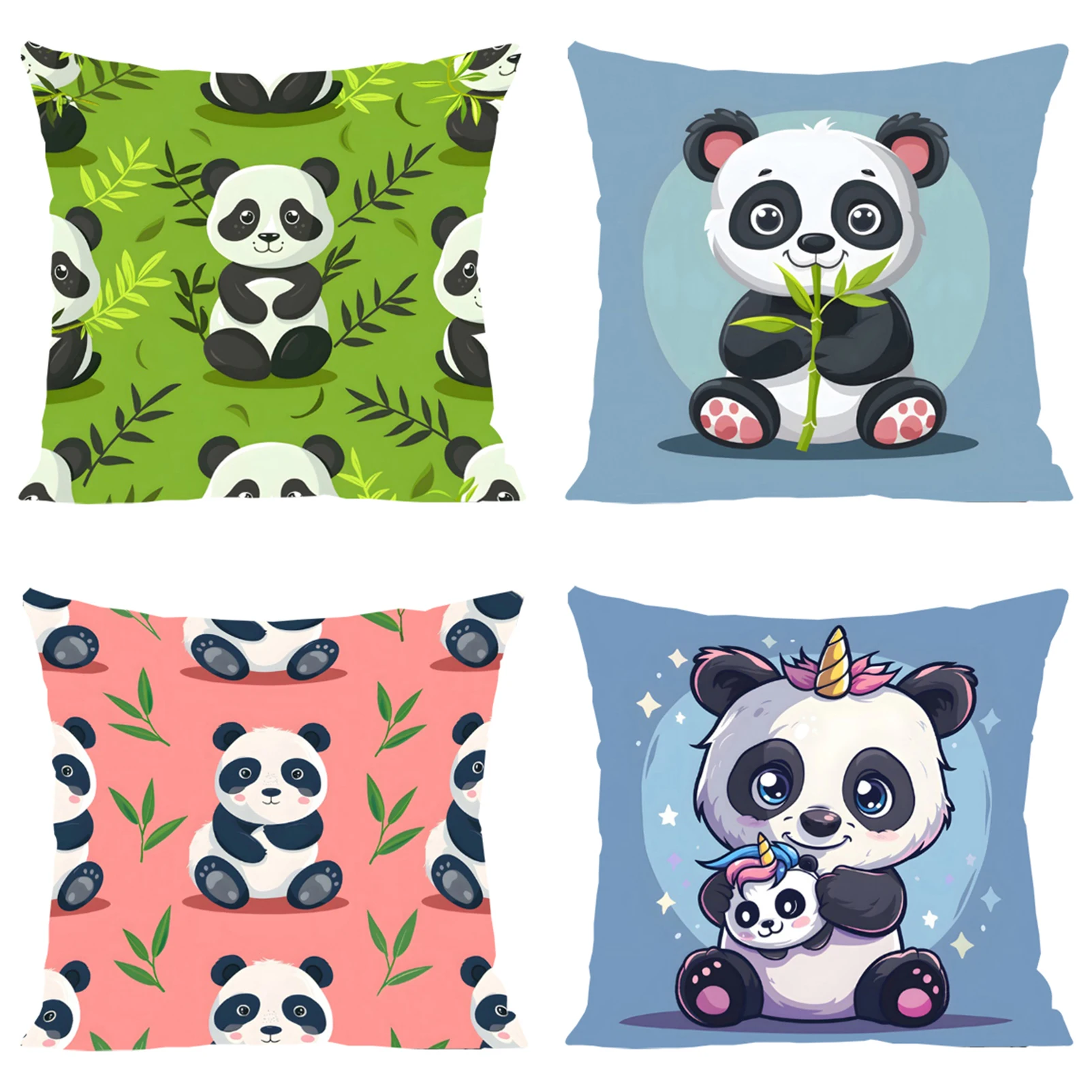 

Chinese National Treasure Panda Bed Pillowcases Cushion Cover 45x45 Cushions Covers Pillow Covers Decorative Luxury Home Decor