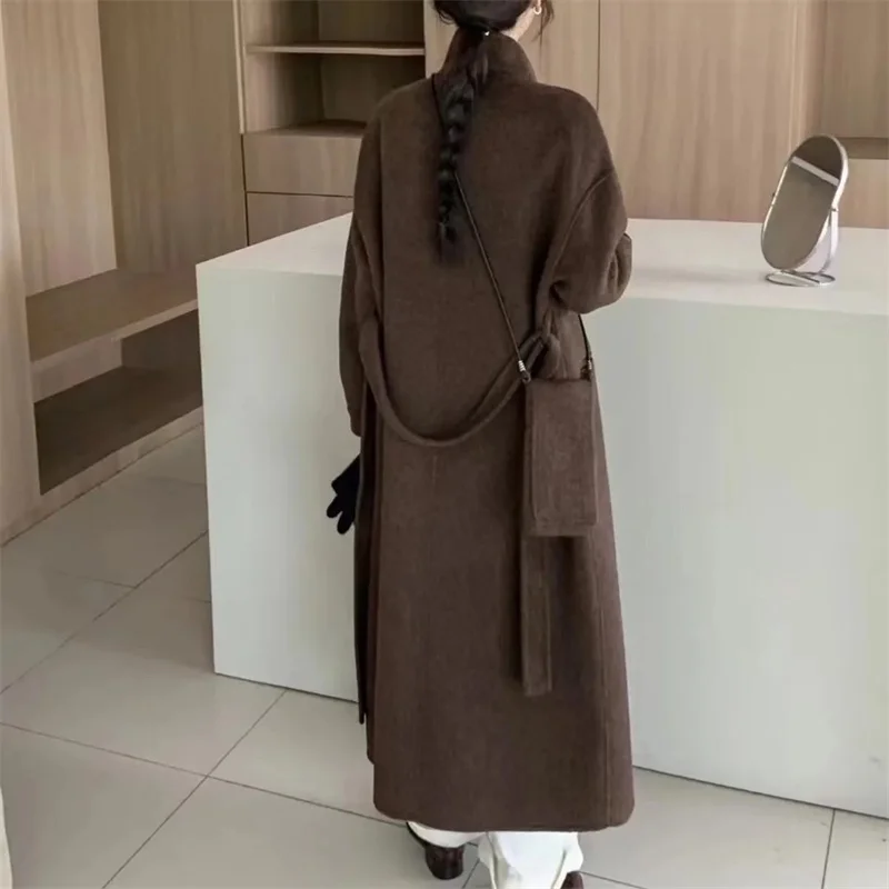 Loose Women's Woolen Coat Autumn Winter New Style Korean Version Gray Tweed Fashionable Ins Women's Outerwear