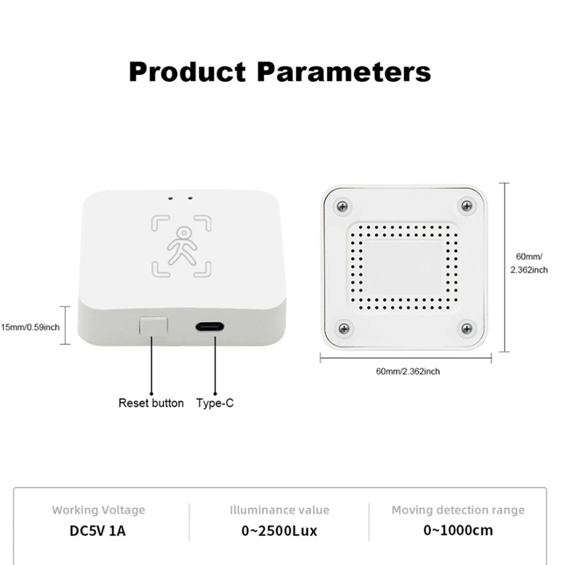 Tuya Zigbee Human Presence Detector With Holder Smart Human Body PIR Sensor Mmwave Radar Microwave Motion Sensor Detect