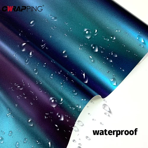 Imagen 2 del producto Pegatinas de motocicleta, película de vinilo camaleón mate brillante, pegatina impermeable de liberación de aire para accesorios de afinación de motocicletas y automóviles