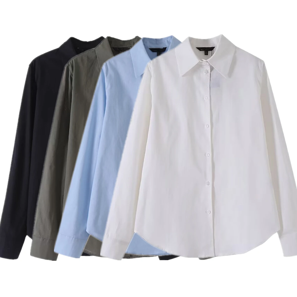 

Maxdutti 2025 Summer Shirt Japanese Minimalist Solid Color Cotton Linen Shirt Women Tops Long Sleeve Blouse Women Tops