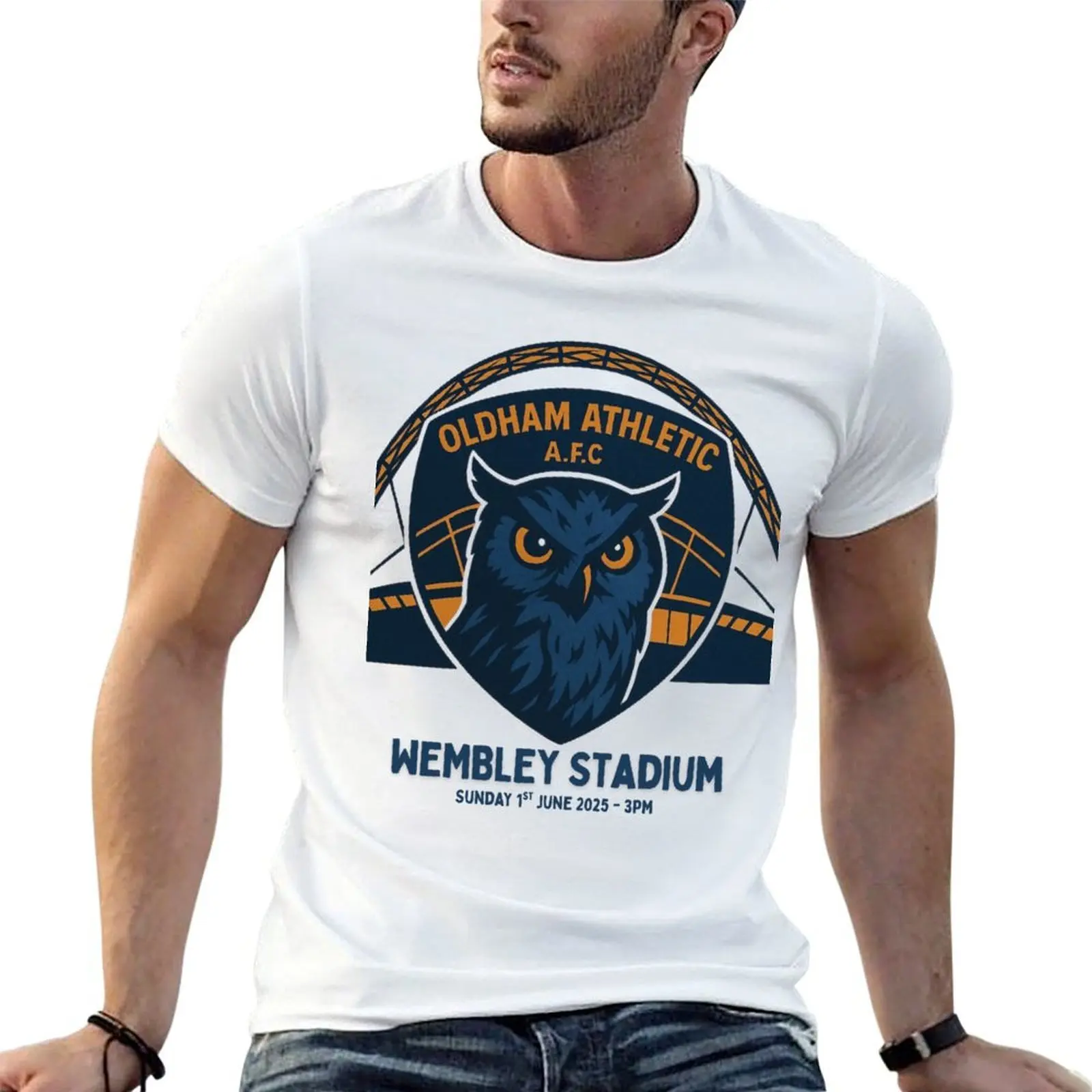 

Oldham athletic FC OAFC Wembley stadium playoffs 2025 T-Shirt man t shirt summer g man t shirts for men T-Shirt