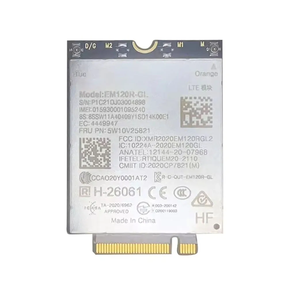 

EM120R-GL LTE-A Cat12 Global 600Mbps M.2 4G PCIE WWAN Module FRU 5W10V25821 For X1 Carbon 9th Gen Laptop