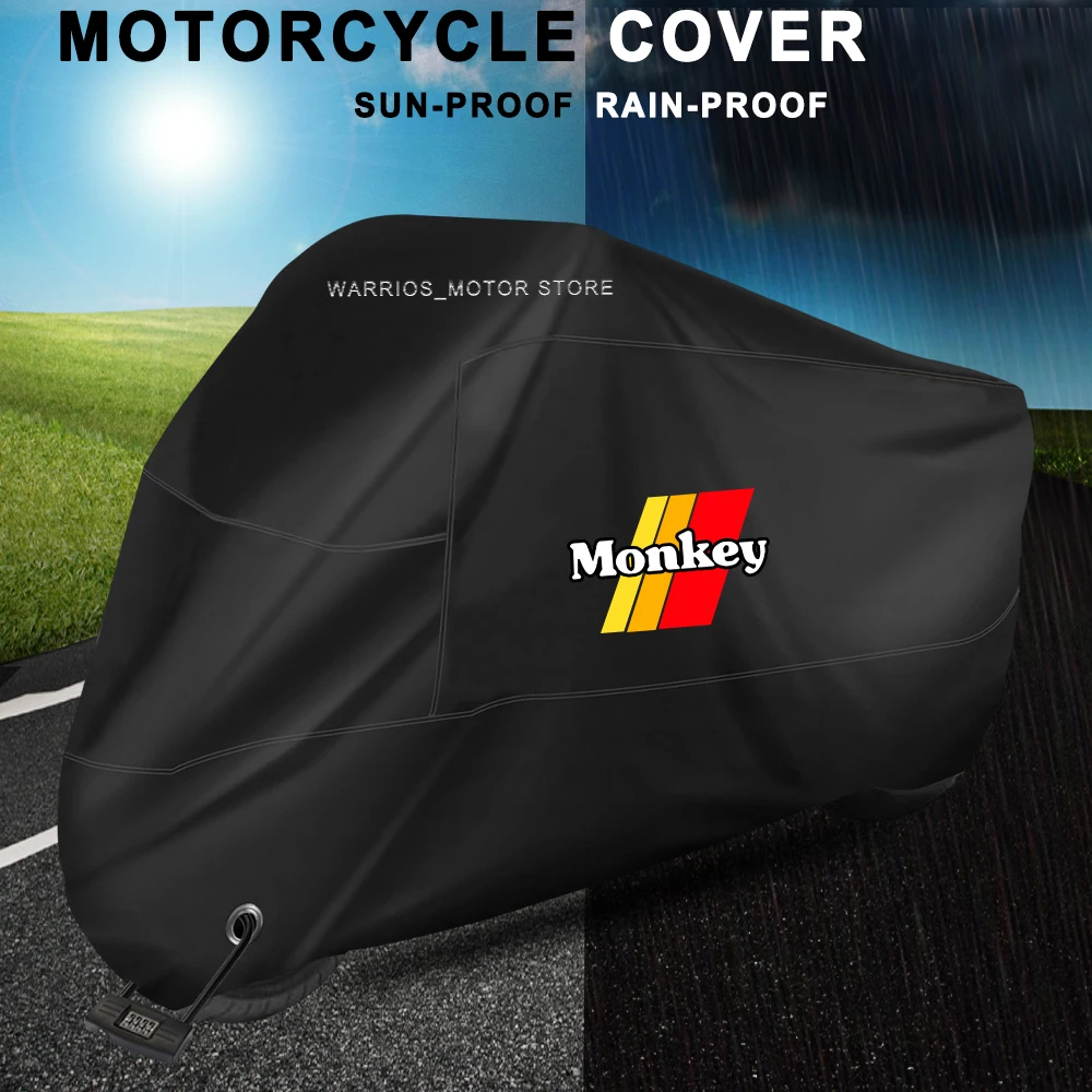 Motorcycle Cover UV Protection Dustproof Snowproof Outdoor Waterproof Motorcycle Rain Cover for Honda Monkey 125 Monkey125