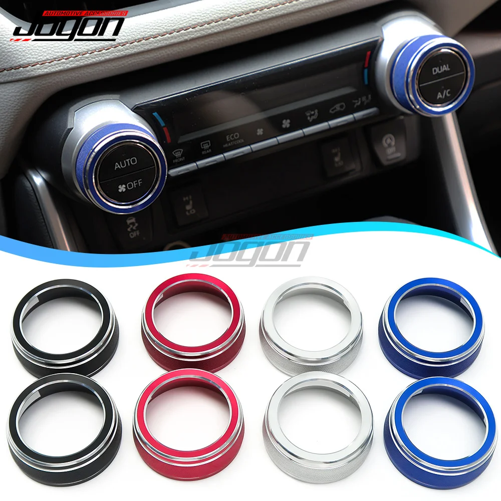 

2 Pcs For Toyota RAV4 RAV 4 XA50 Air Conditioner Climate Switch Knob Button Ring Cover AC Control Knob Cover Sticker 2019-2021