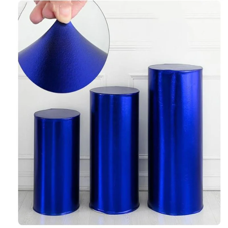 

Party dessert table elastic tablecloth Cylindrical ornament bucket cover Gold Mettalic Lycra Spandex Sweet table cover