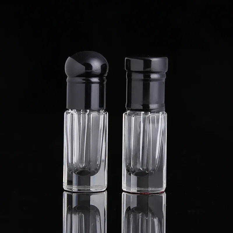 50PCS 3ml 6ml 12ml Mini Empty Glass Perfume Bottles Dropper Essential Oil Bottles Vials with Glass Sticker Wholesale