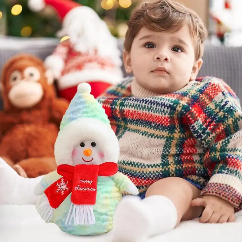 Boneco de neve boneca bonito macio natal boneco de neve brinquedos de pelúcia colorido natal boneco de neve simulação para crianças adultos meninas e meninos